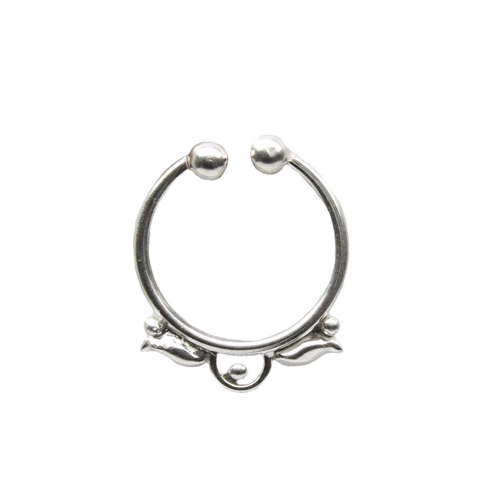 Triangle Hand Painted Sterling Silver Septum Nose Pin | Wonderwheel Store